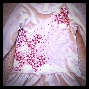 Gymboree long sleeve snowflake top